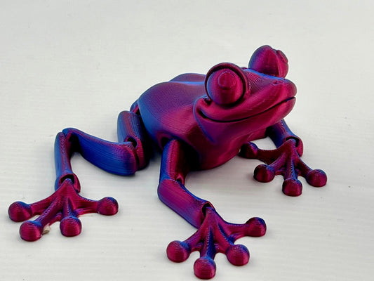 Grenouille anti stress articulée - fidget personnalisé avec prénom gravé sur le ventre